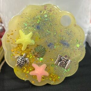 Yellow coastal beaches Stanley tumbler topper